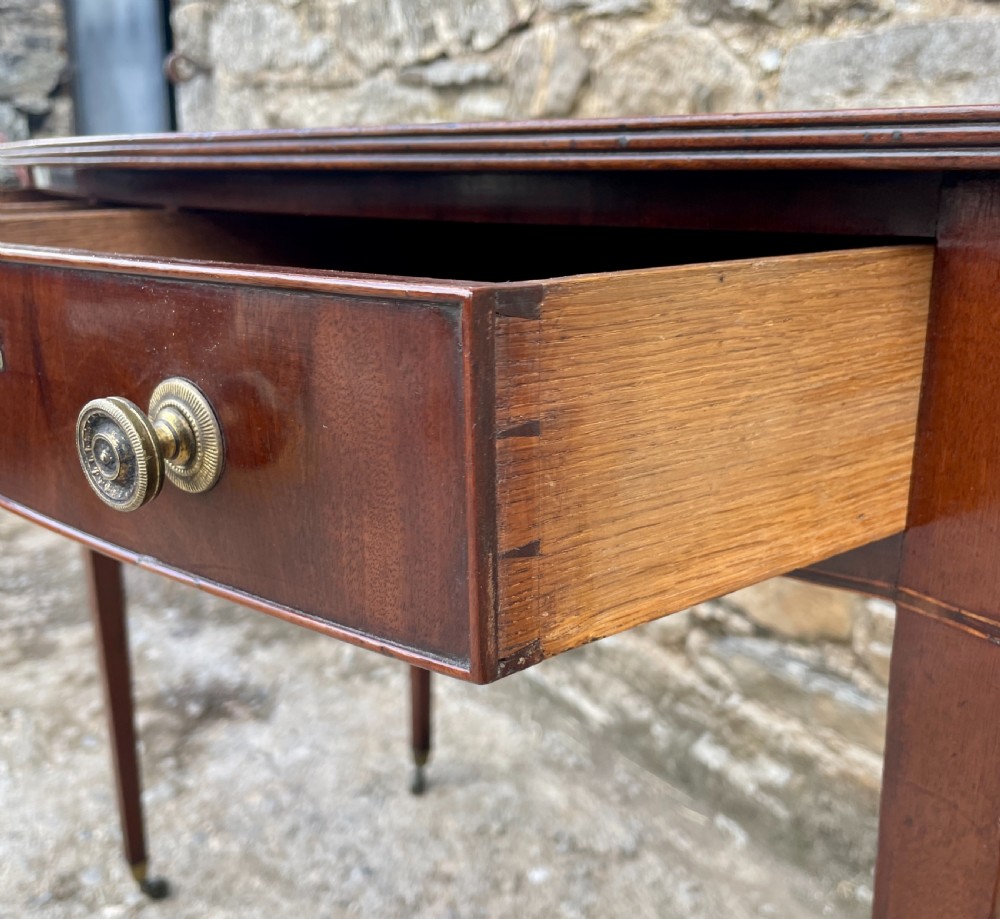 Georgian Mahogany Bow Front Table View XIV