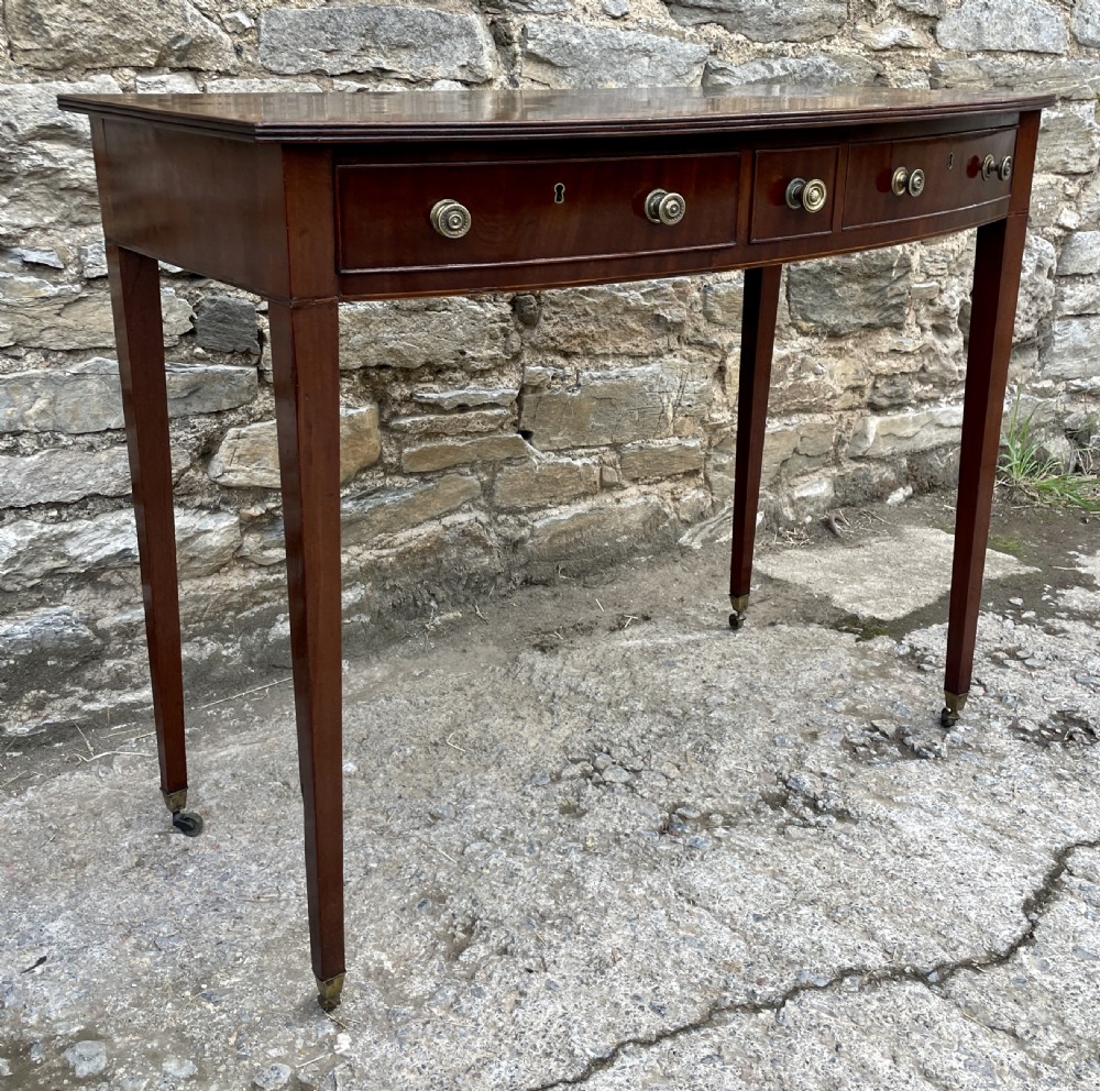 Georgian Mahogany Bow Front Table View XVI