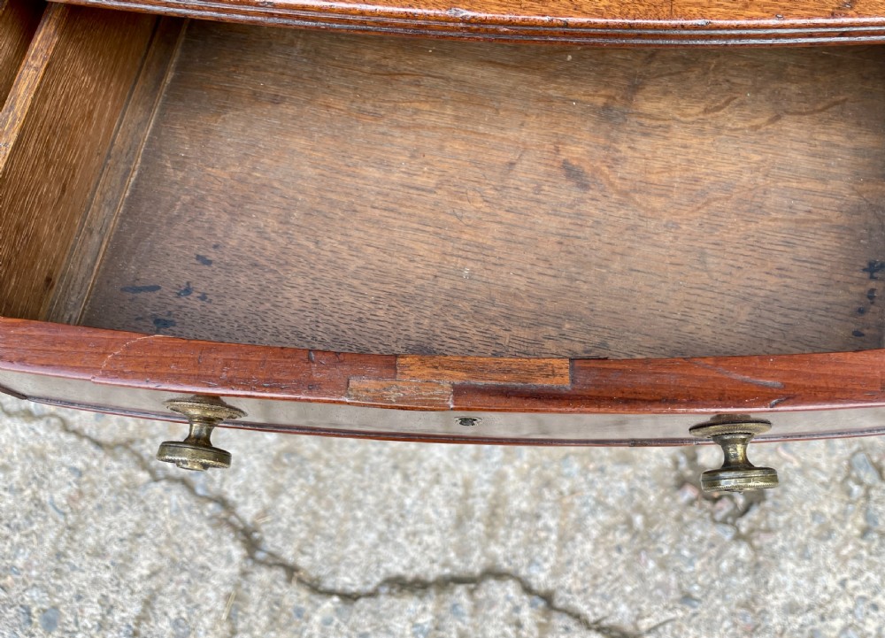 Georgian Mahogany Bow Front Table View XVII