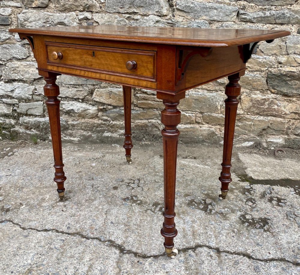 Victorian Walnut Writing Table View IX
