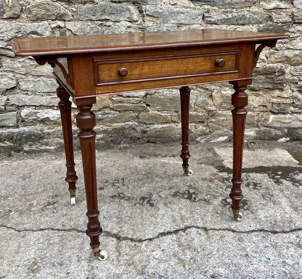 Victorian Walnut Writing Table View XI