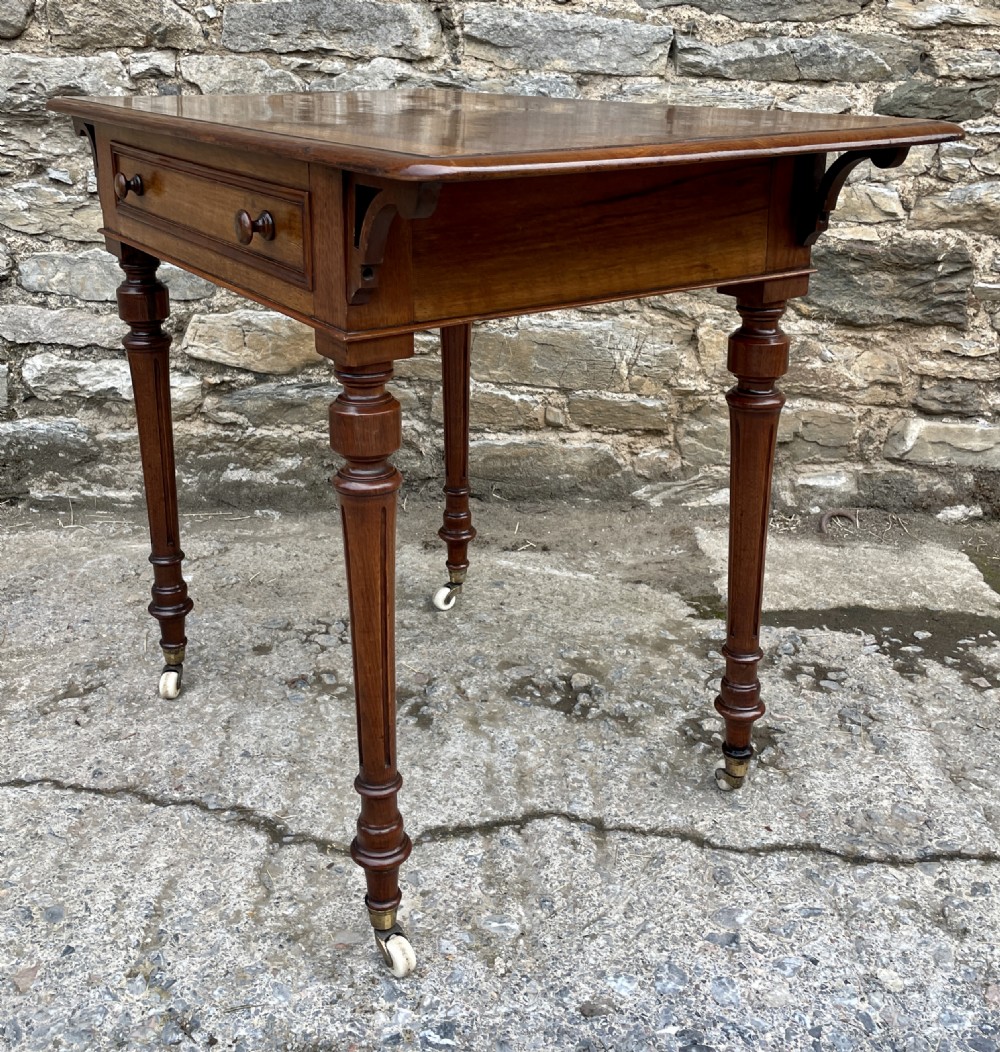 Victorian Walnut Writing Table View XVII