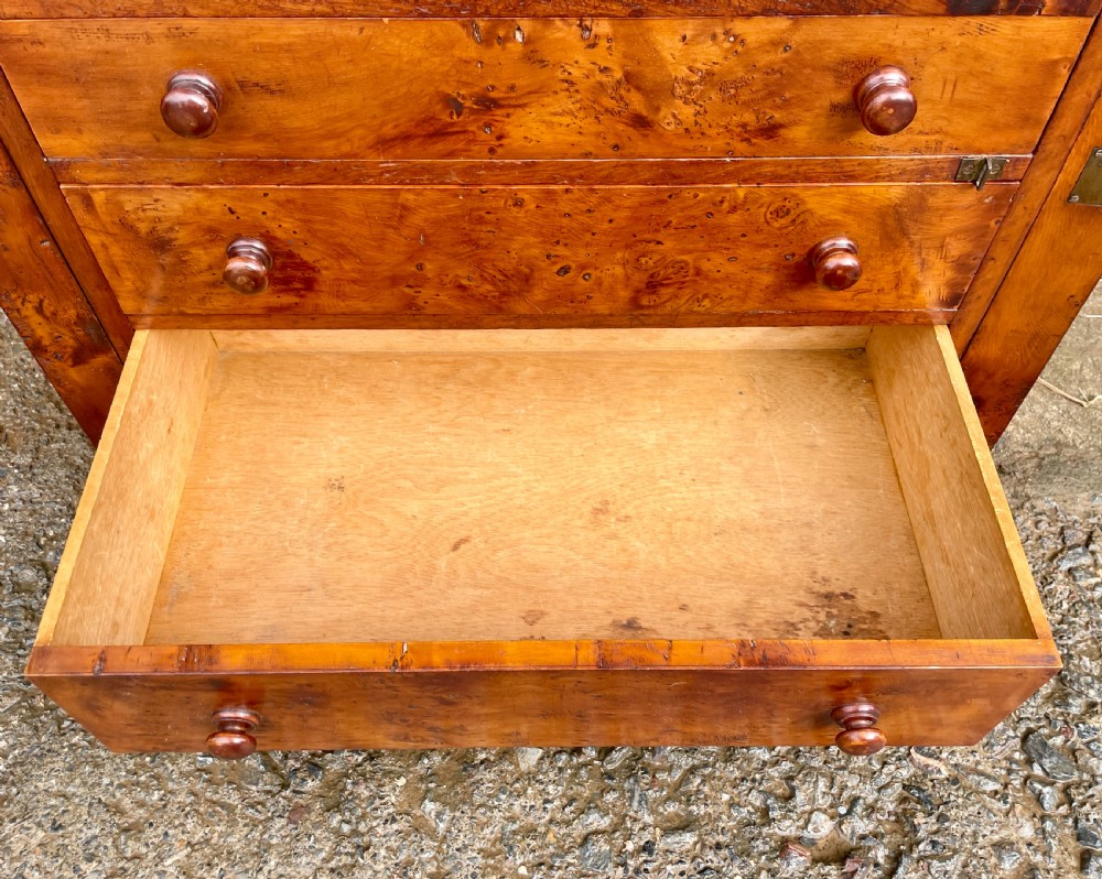 Victorian Yew Wood Wellington Chest View X