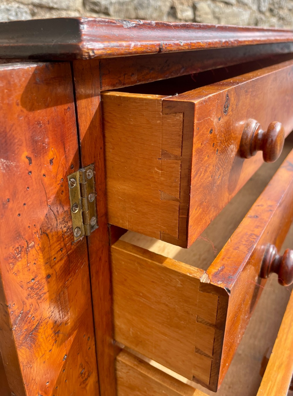 Victorian Yew Wood Wellington Chest View XIII