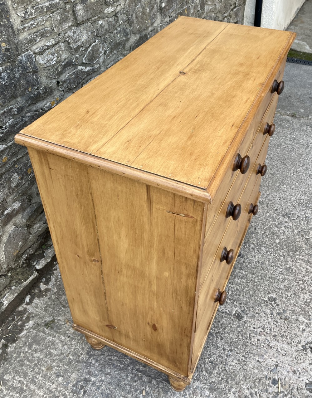 Antique Stripped Pine Chest of Drawers View V