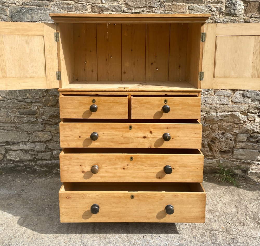 Antique Pine Housekeepers Cupboard View XIII