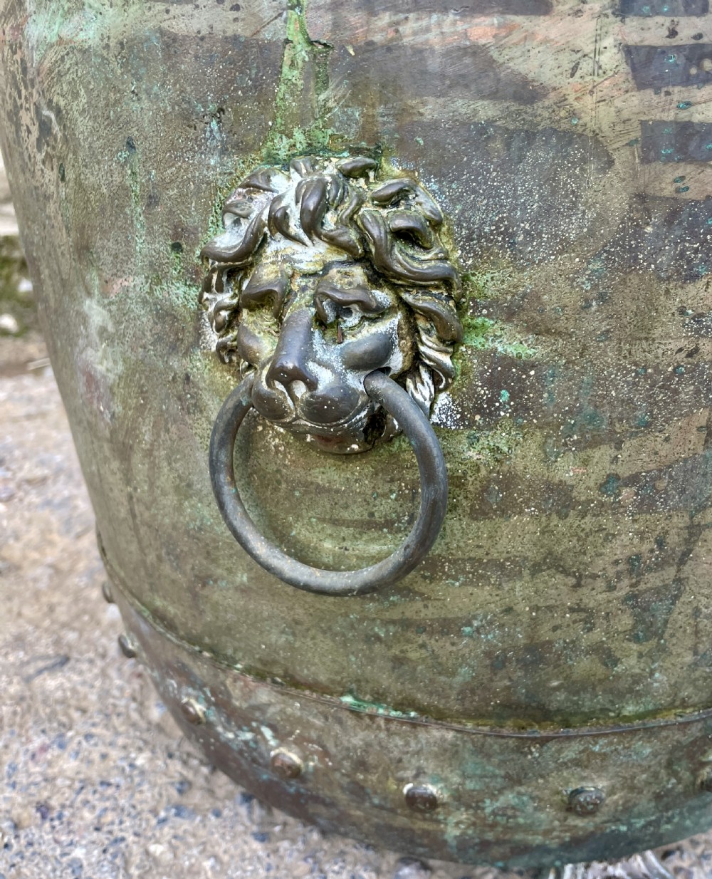 Victorian Verdigris Riveted Copper View V