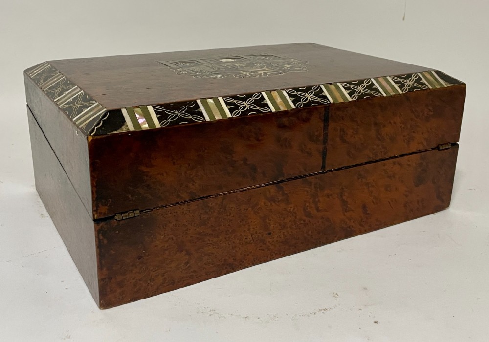 Antique Inlaid Writing Slope View VIII