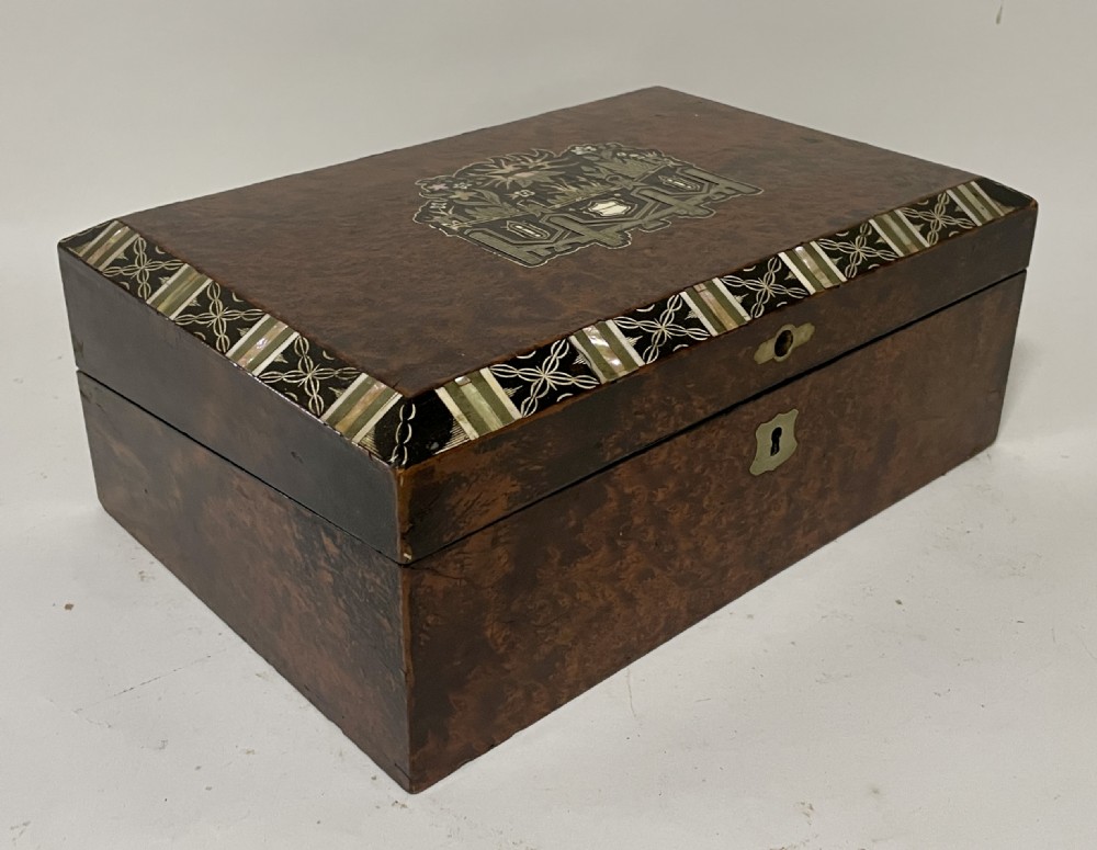 Antique Inlaid Writing Slope View IX