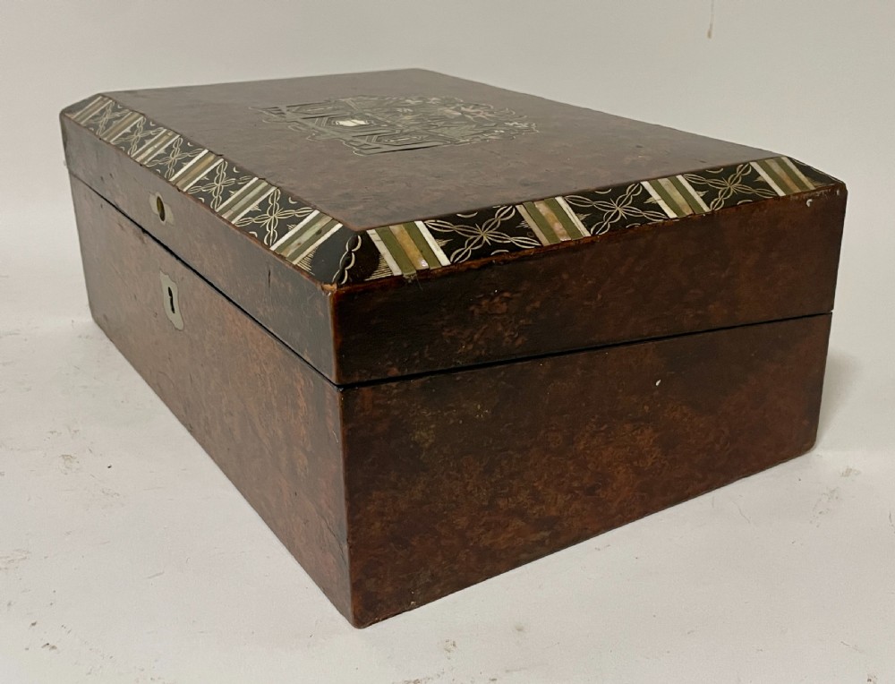 Antique Inlaid Writing Slope View XII