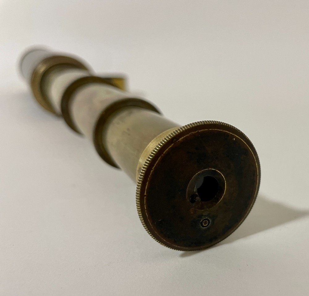 Antique Three Draw Leather Telescope View VII