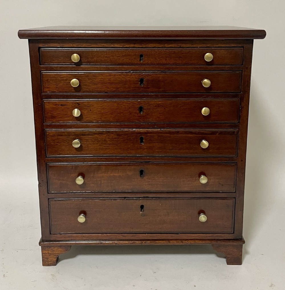 Antique Mahogany Collector's Chest