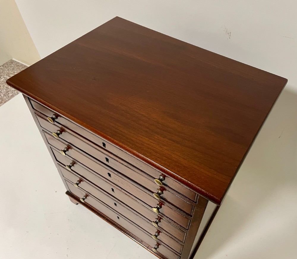 Antique Mahogany Collector's Chest View XII