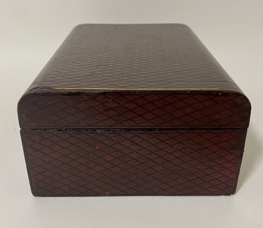 Antique Leather Jewellery Box View V