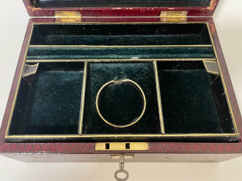 Antique Leather Jewellery Box View VI