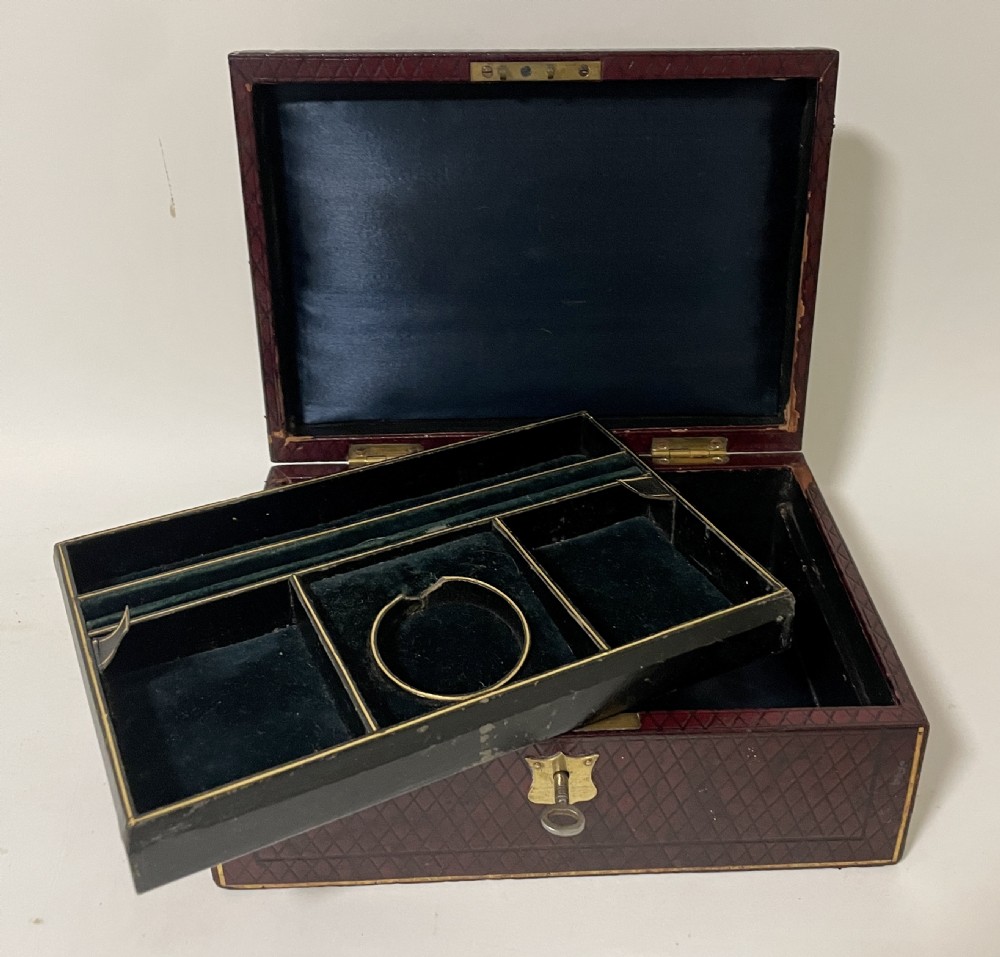 Antique Leather Jewellery Box View VII
