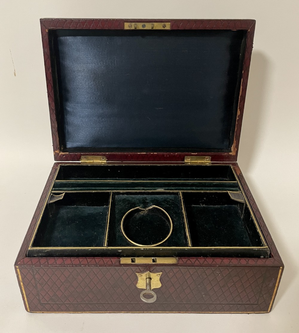 Antique Leather Jewellery Box