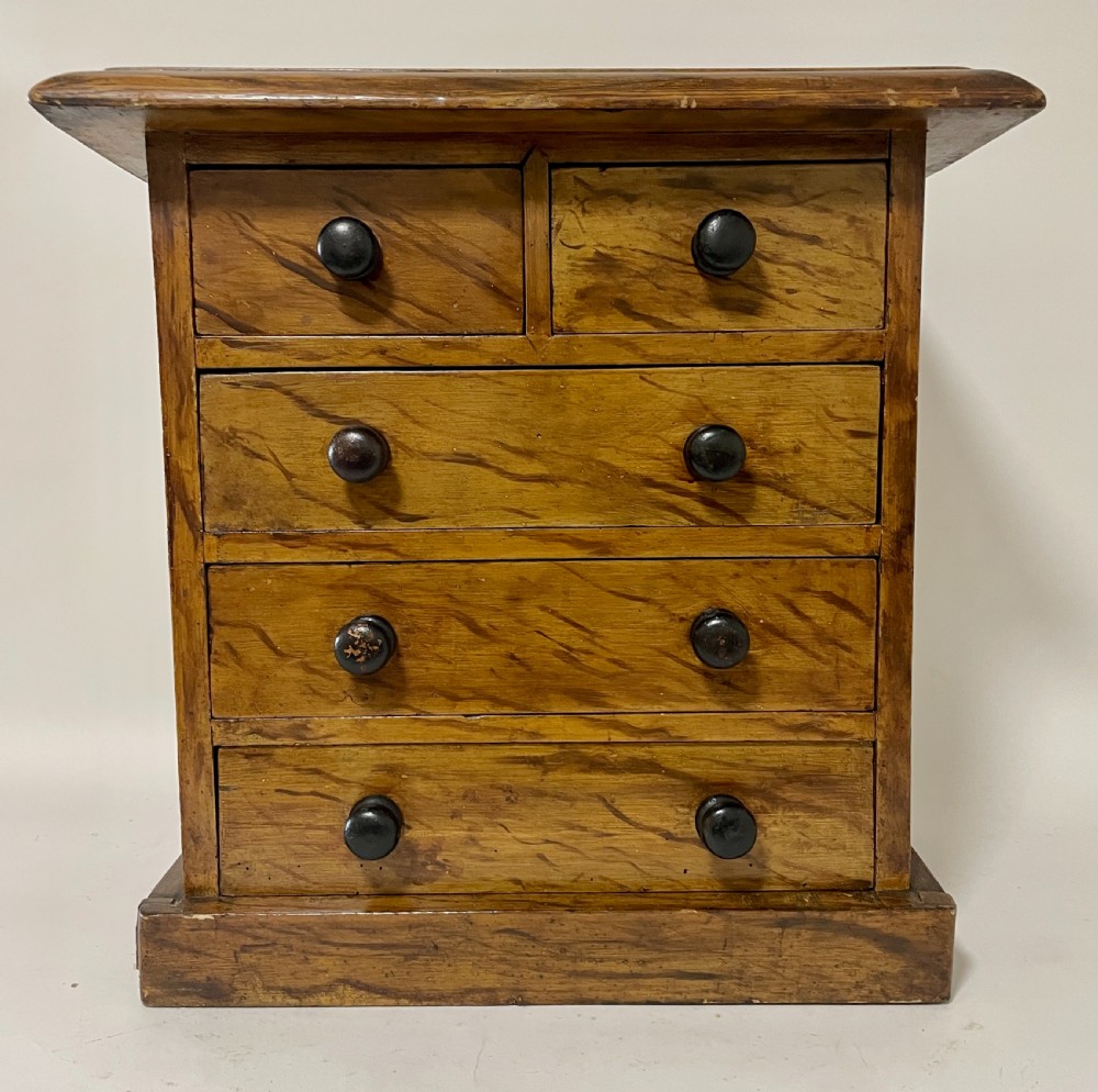 Antique Miniature Chest of Drawers in Original Painted Finish
