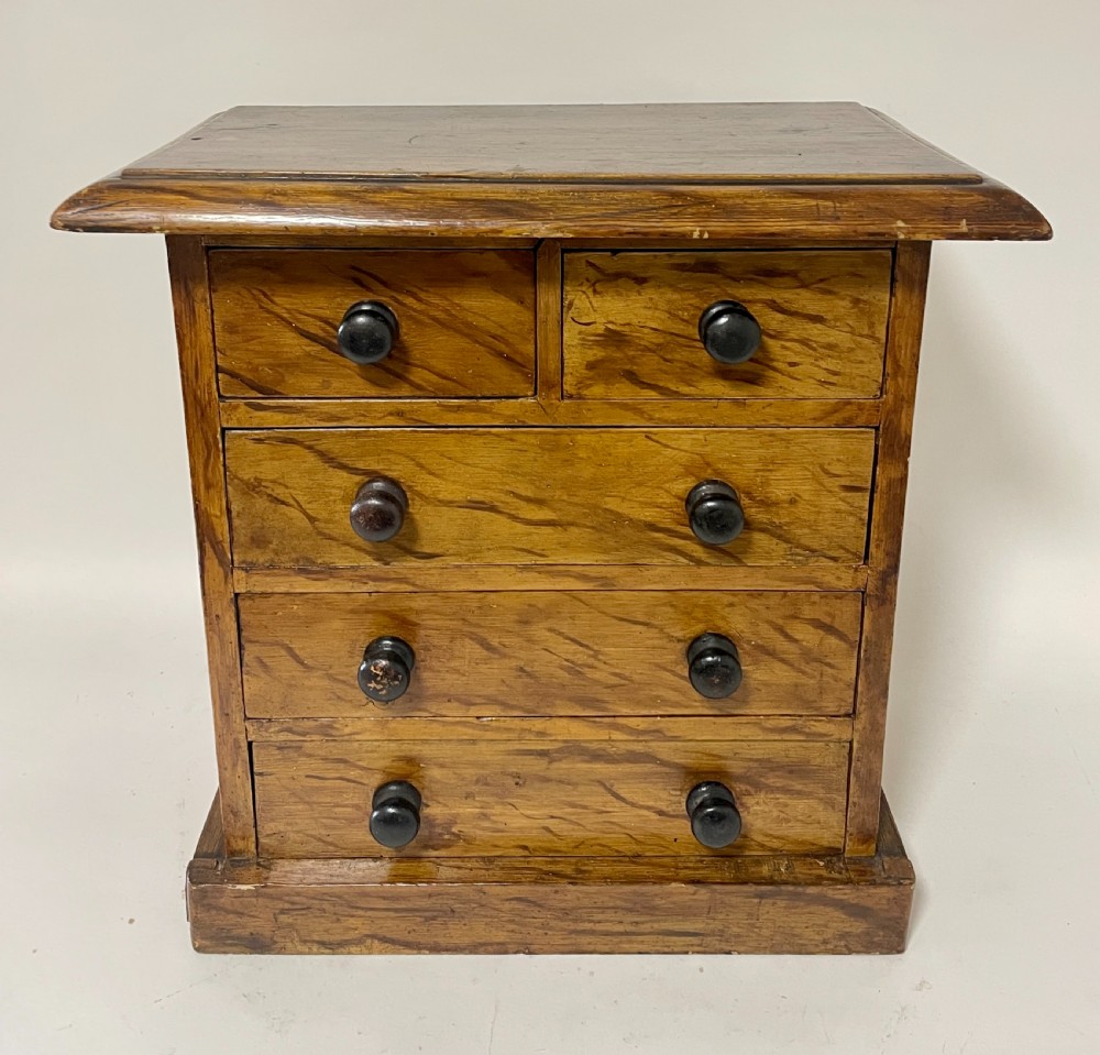 Antique Miniature Chest of Drawers in Original Painted Finish View II
