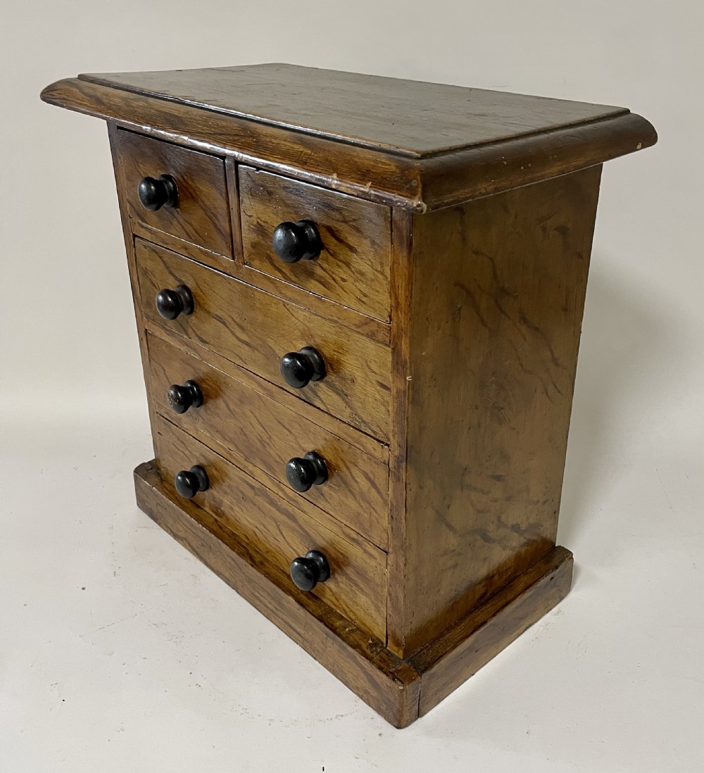 Antique Miniature Chest of Drawers in Original Painted Finish View VIII