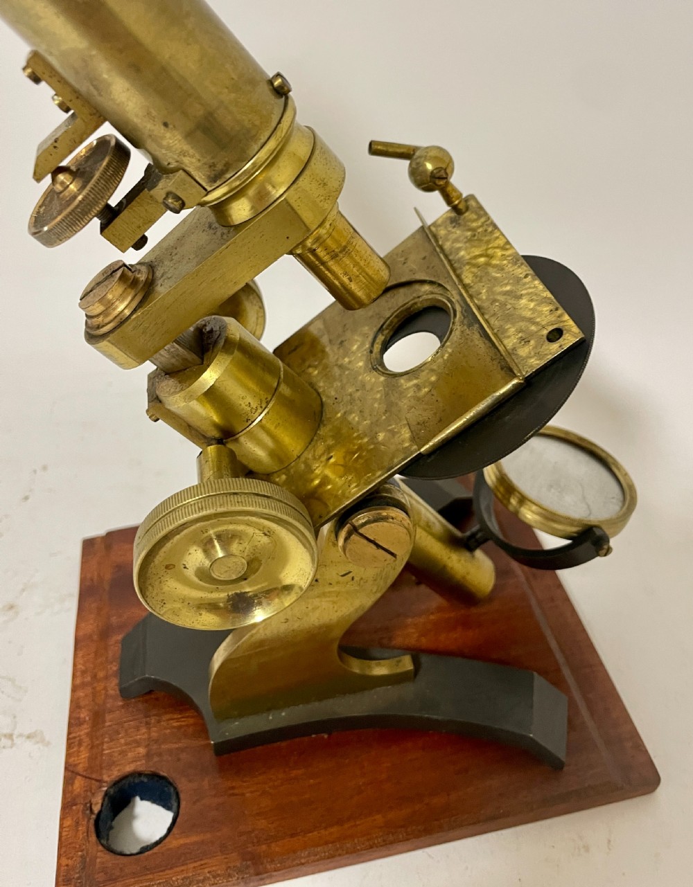Victorian Brass Bar Limb Microscope View XII