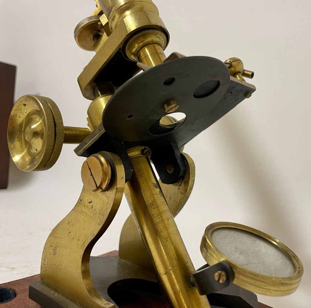 Victorian Brass Bar Limb Microscope View XIV