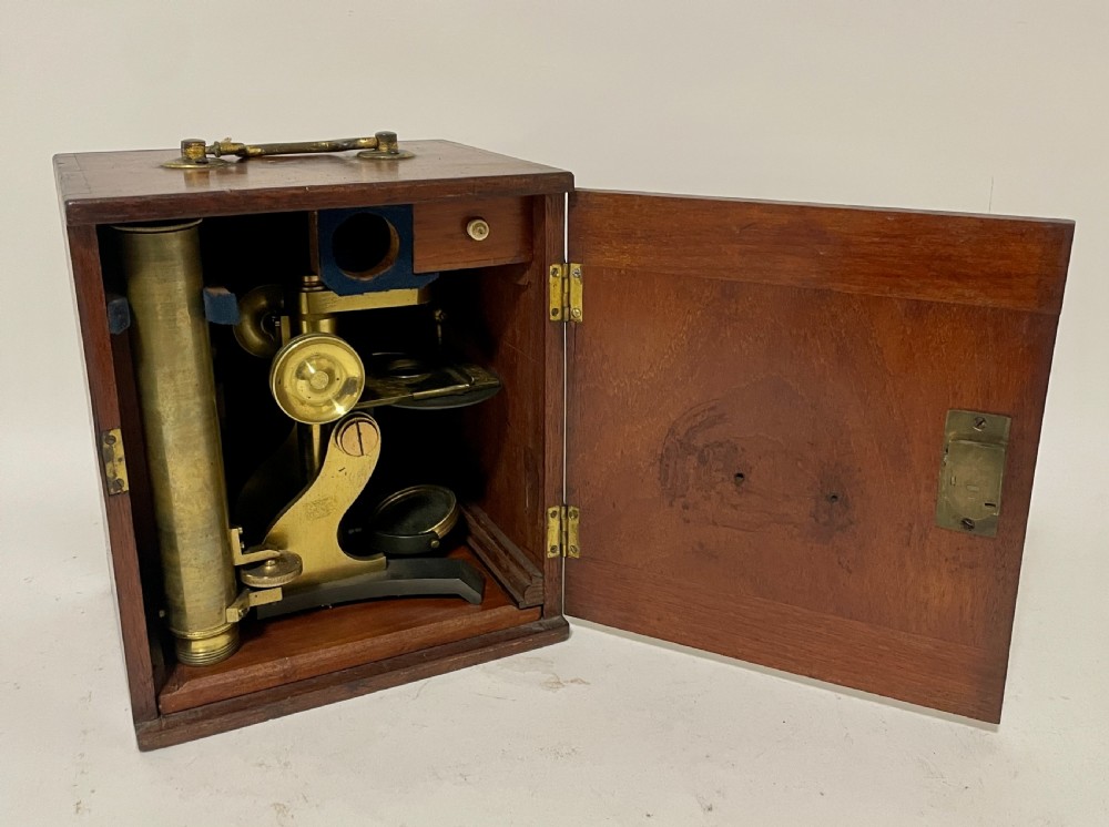 Victorian Brass Bar Limb Microscope View XV