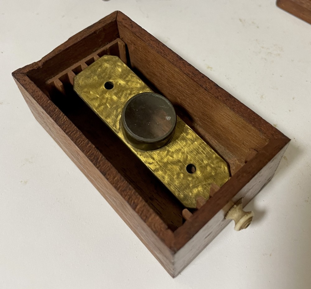 Victorian Brass Bar Limb Microscope View XVII