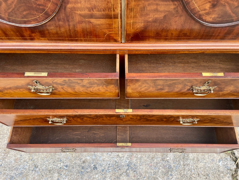 Georgian Mahogany Linen Press View XVIII