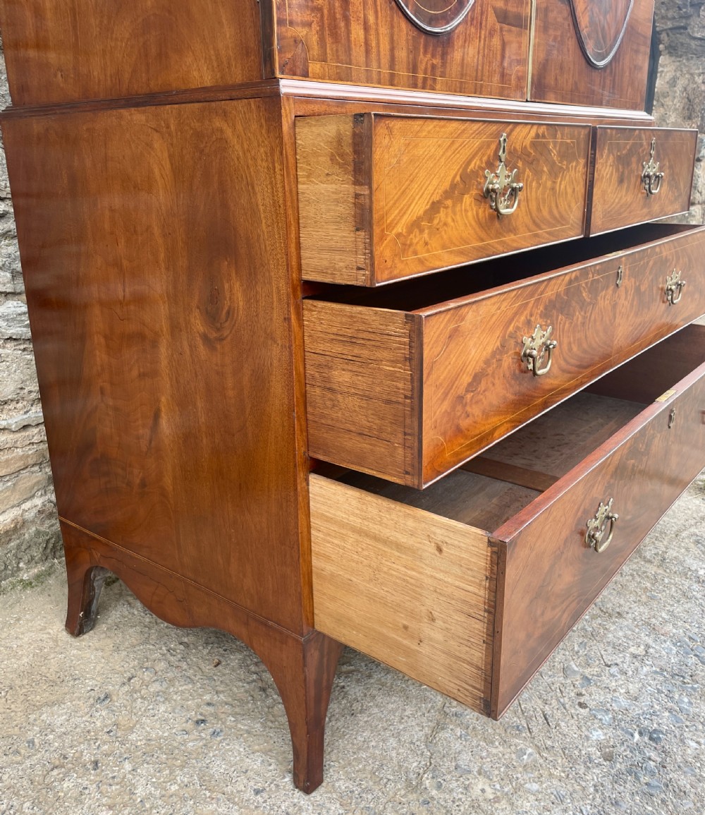 Georgian Mahogany Linen Press View XIX