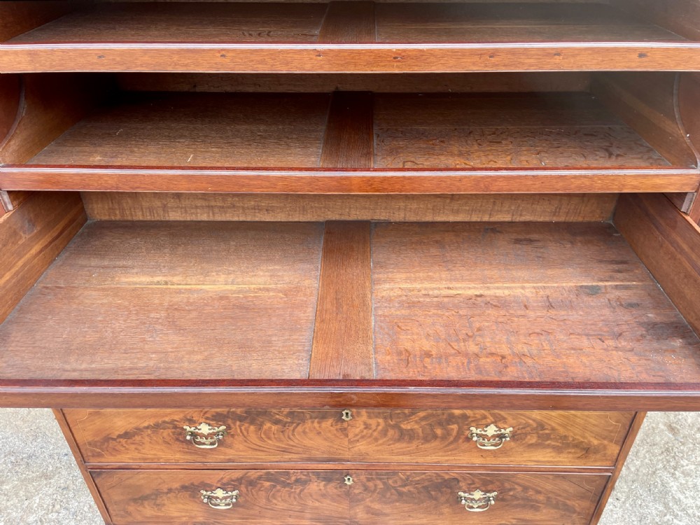 Georgian Mahogany Linen Press View XXII