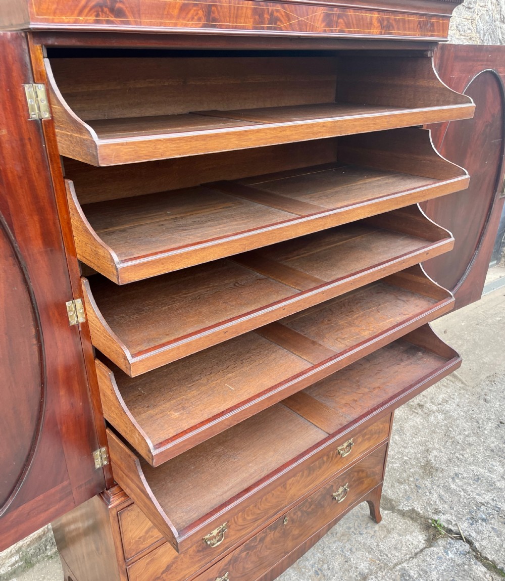 Georgian Mahogany Linen Press View XXIV