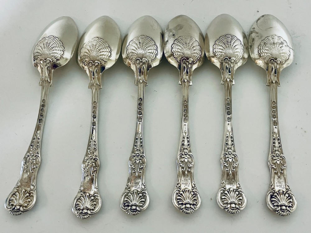 Set of Six Georgian Silver Tablespoons View X