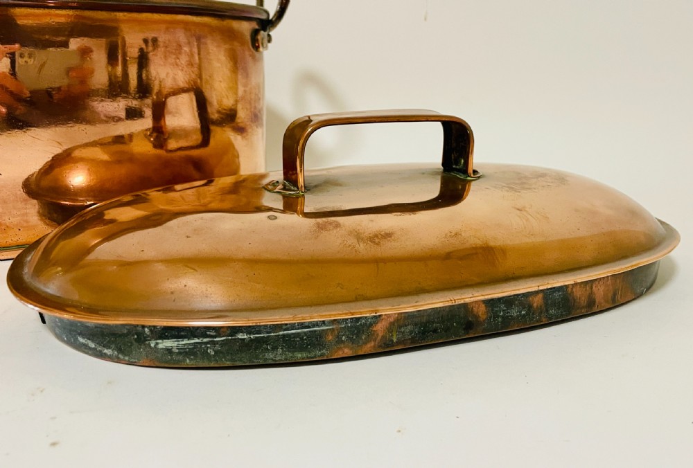 Antique Copper Fish Kettle View V