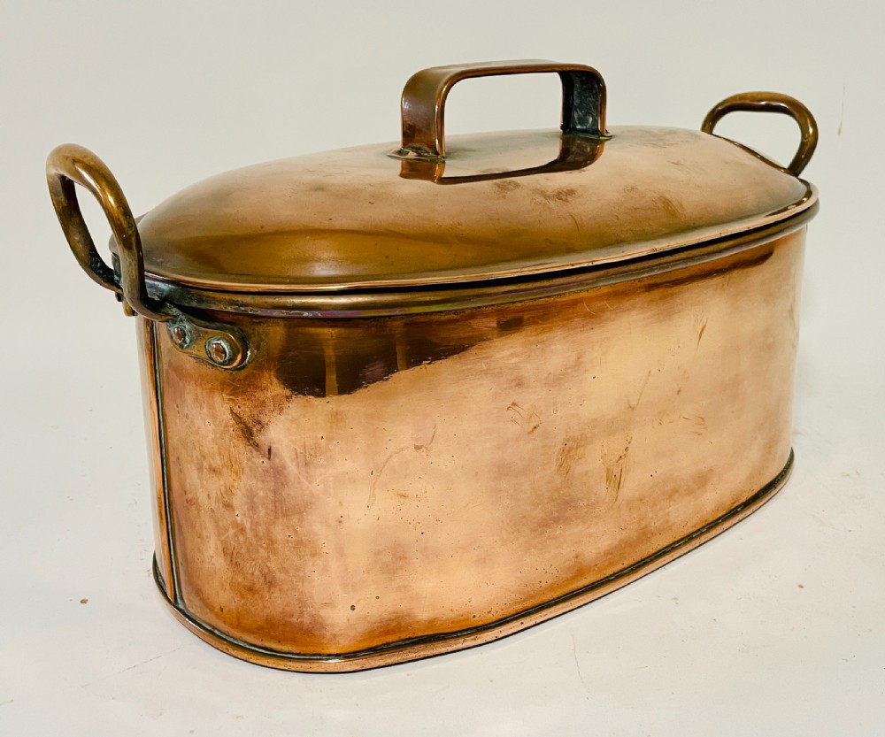 Antique Copper Fish Kettle View IX