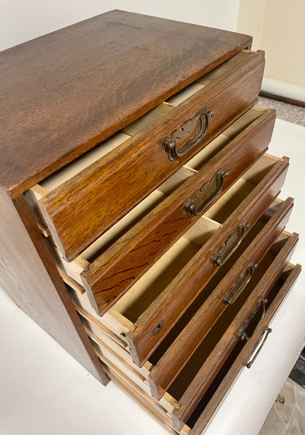 Antique Oak Filing Drawers View IV