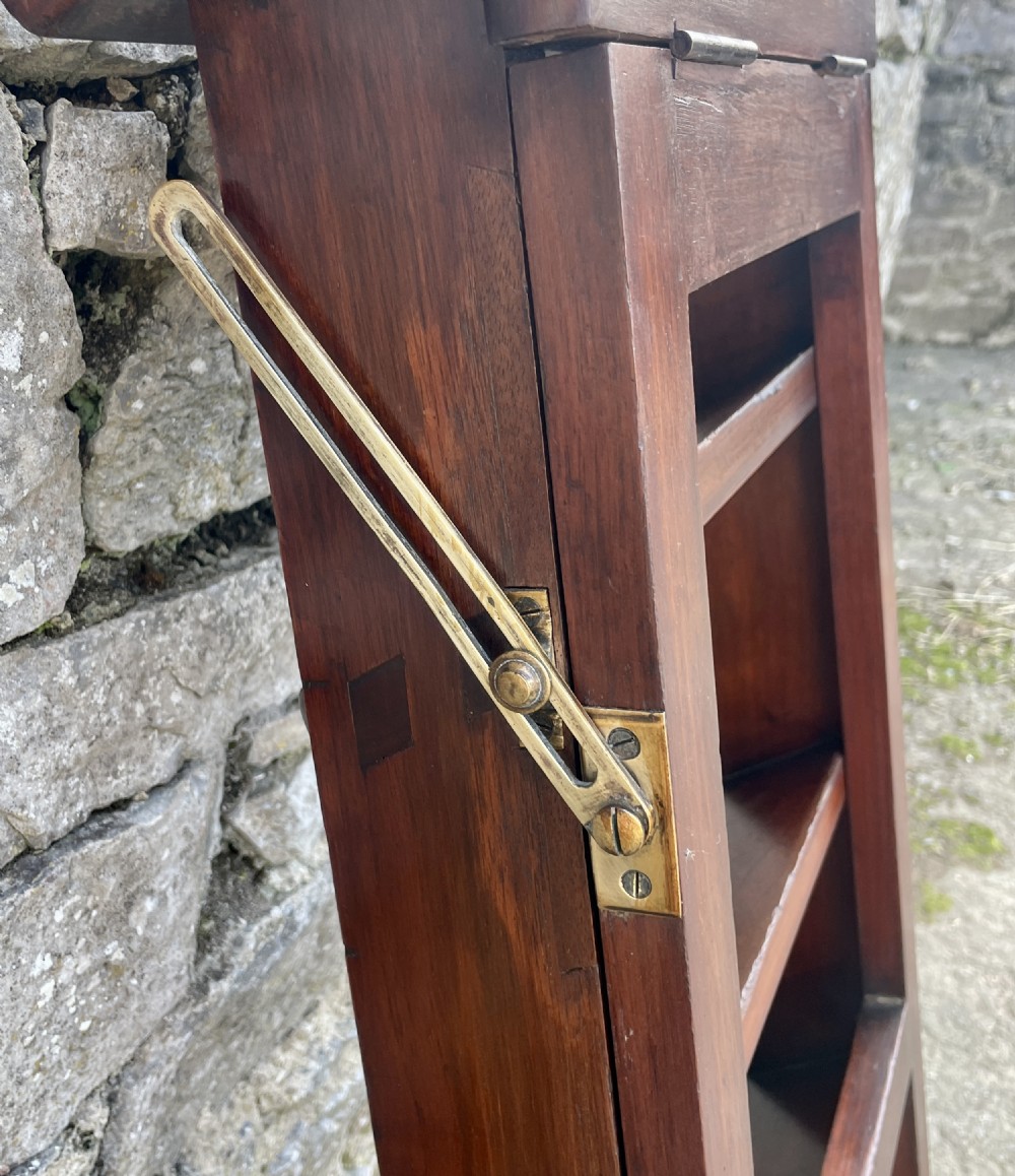 Victorian Mahogany Folding Library Steps View XXIII