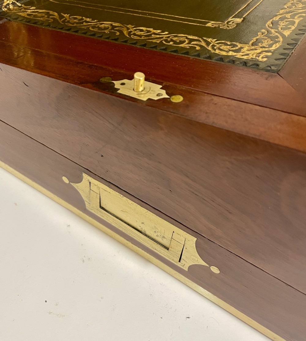 Georgian Mahogany Military Writing Slope View IV