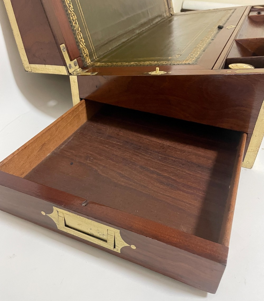Georgian Mahogany Military Writing Slope View V