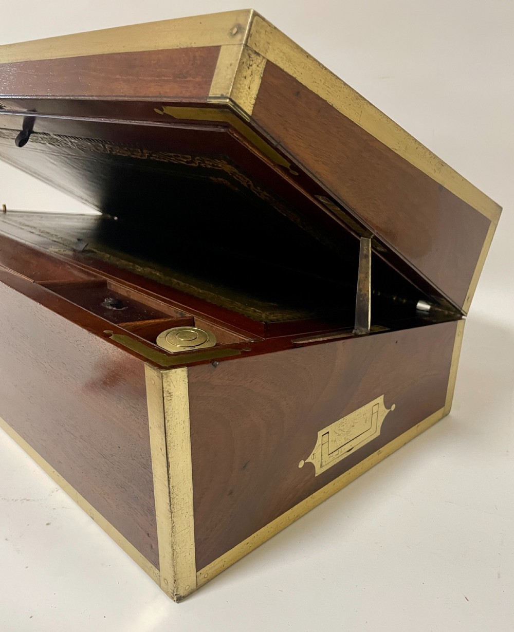 Georgian Mahogany Military Writing Slope View XXI