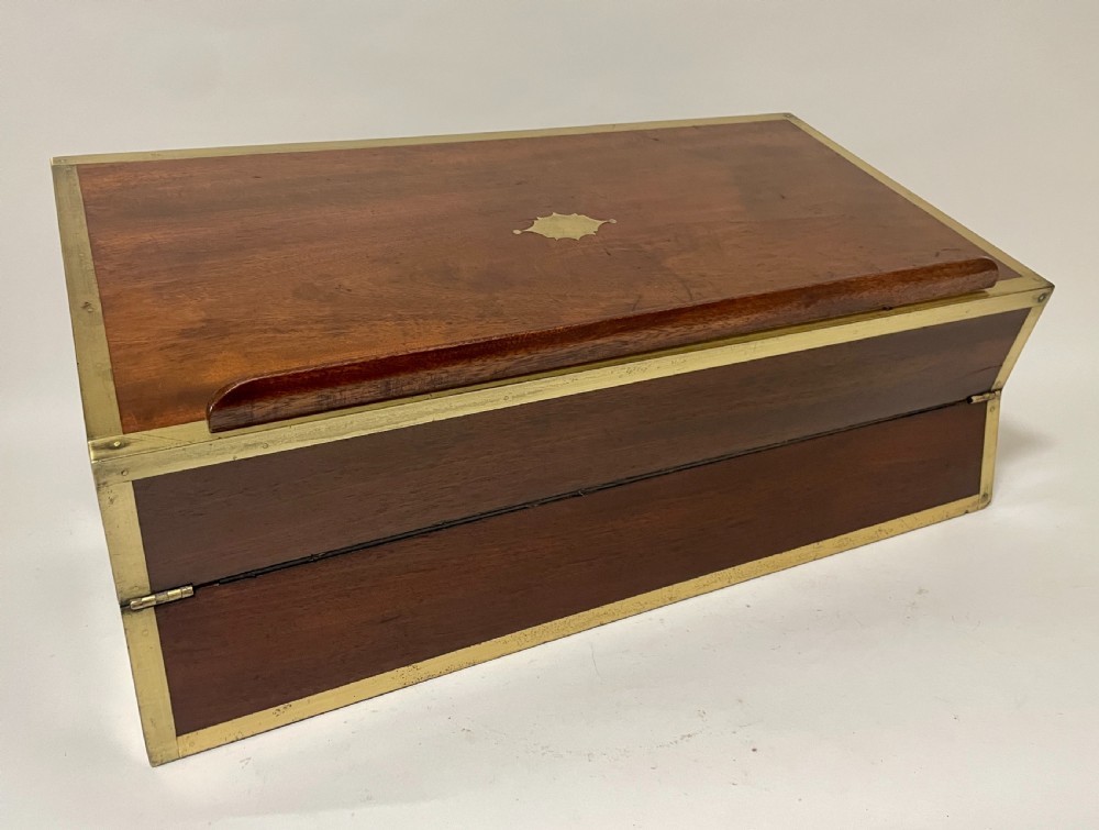 Georgian Mahogany Military Writing Slope View XXIV