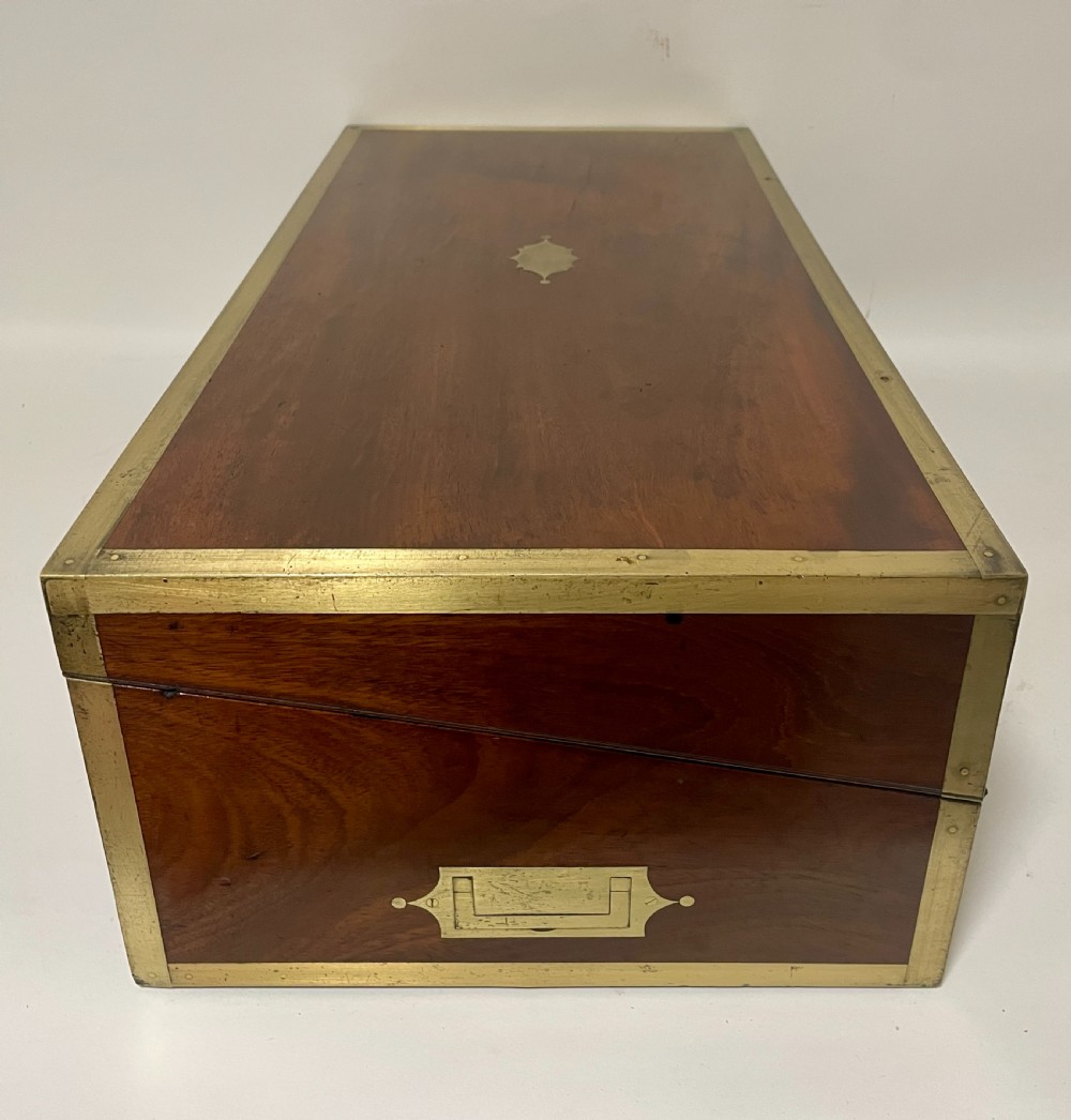 Georgian Mahogany Military Writing Slope View XXV