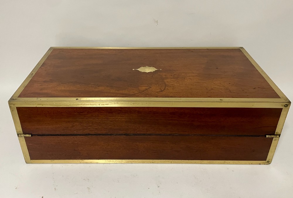 Georgian Mahogany Military Writing Slope View XXVI