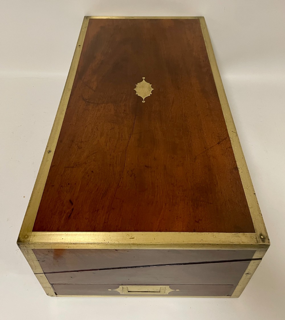 Georgian Mahogany Military Writing Slope View XXVII