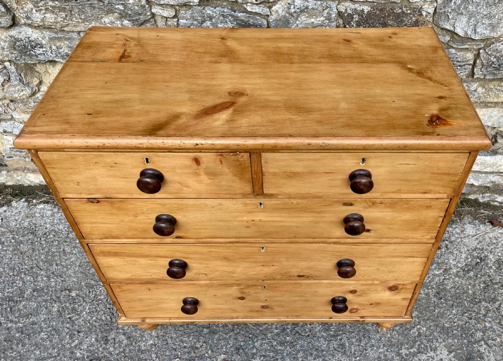Antique Stripped Pine Chest of Drawers View III
