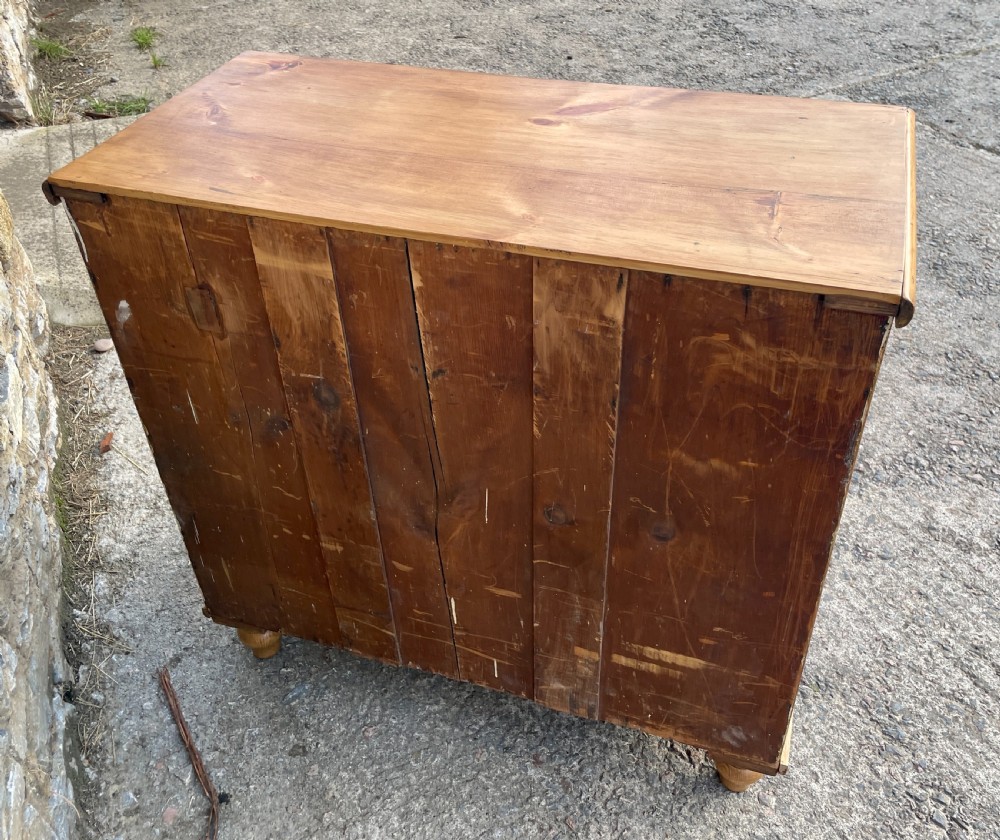 Antique Stripped Pine Chest of Drawers View X