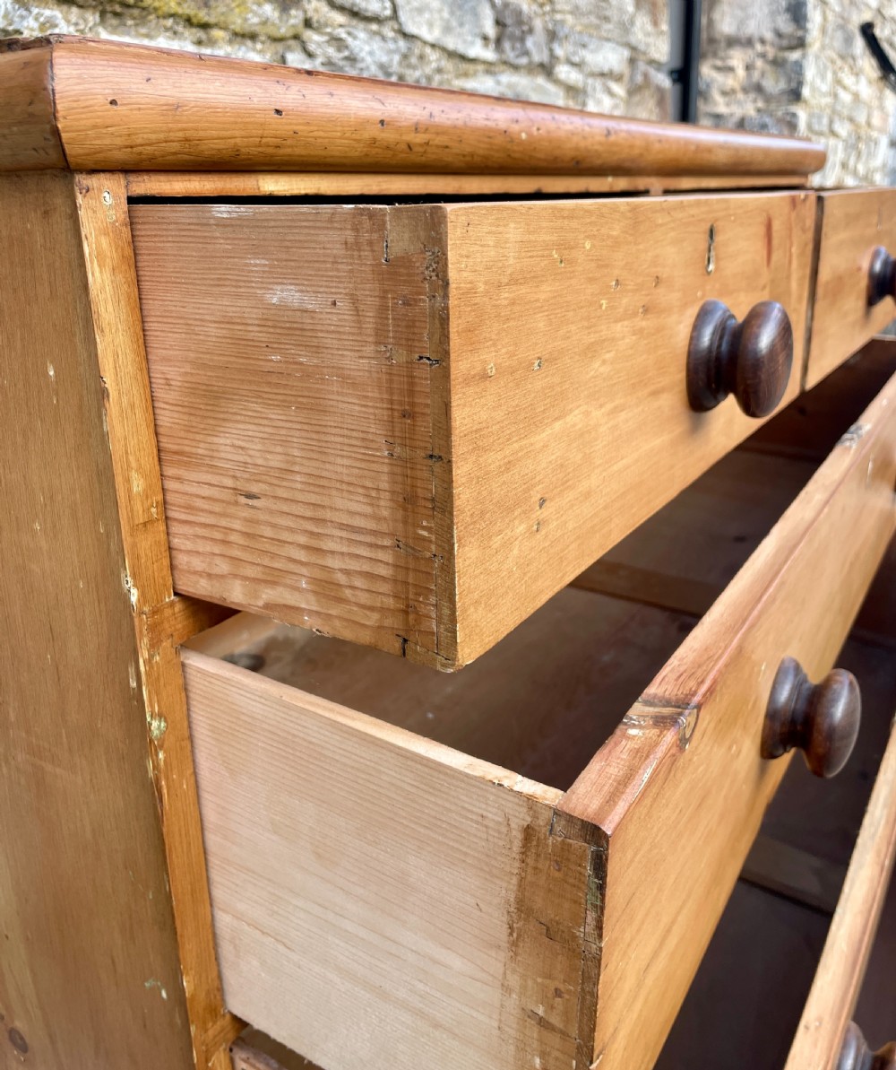 Antique Stripped Pine Chest of Drawers View XII