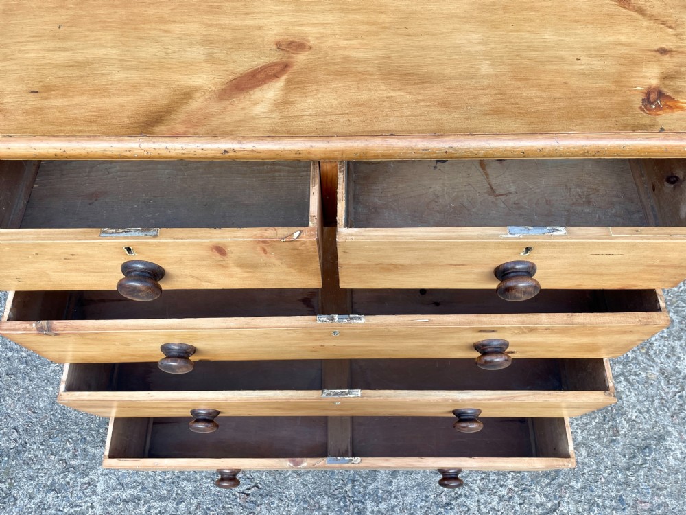 Antique Stripped Pine Chest of Drawers View XVII