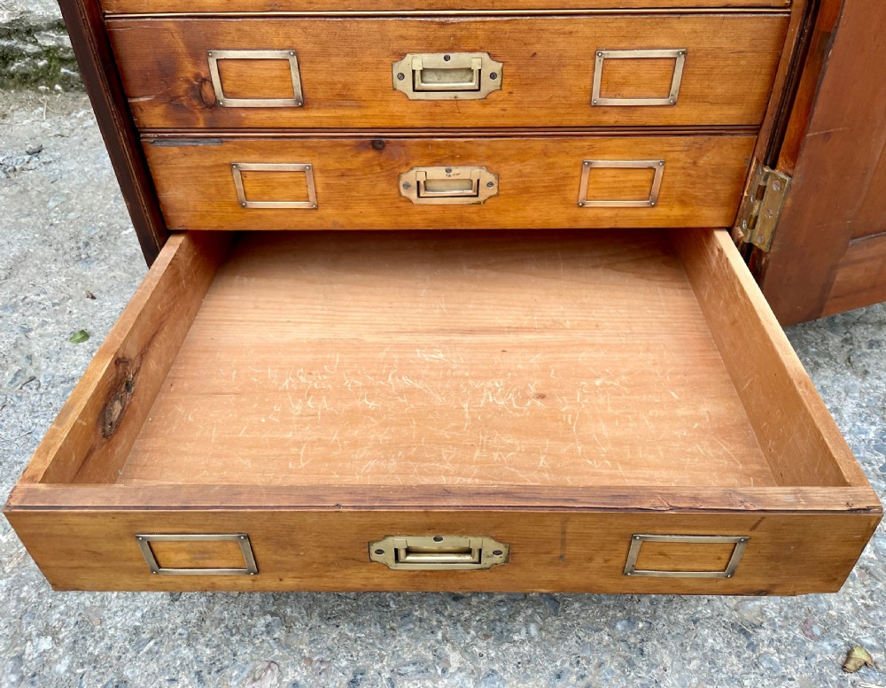 Victorian 12 Drawer Museum Specimen Cabinet View VI