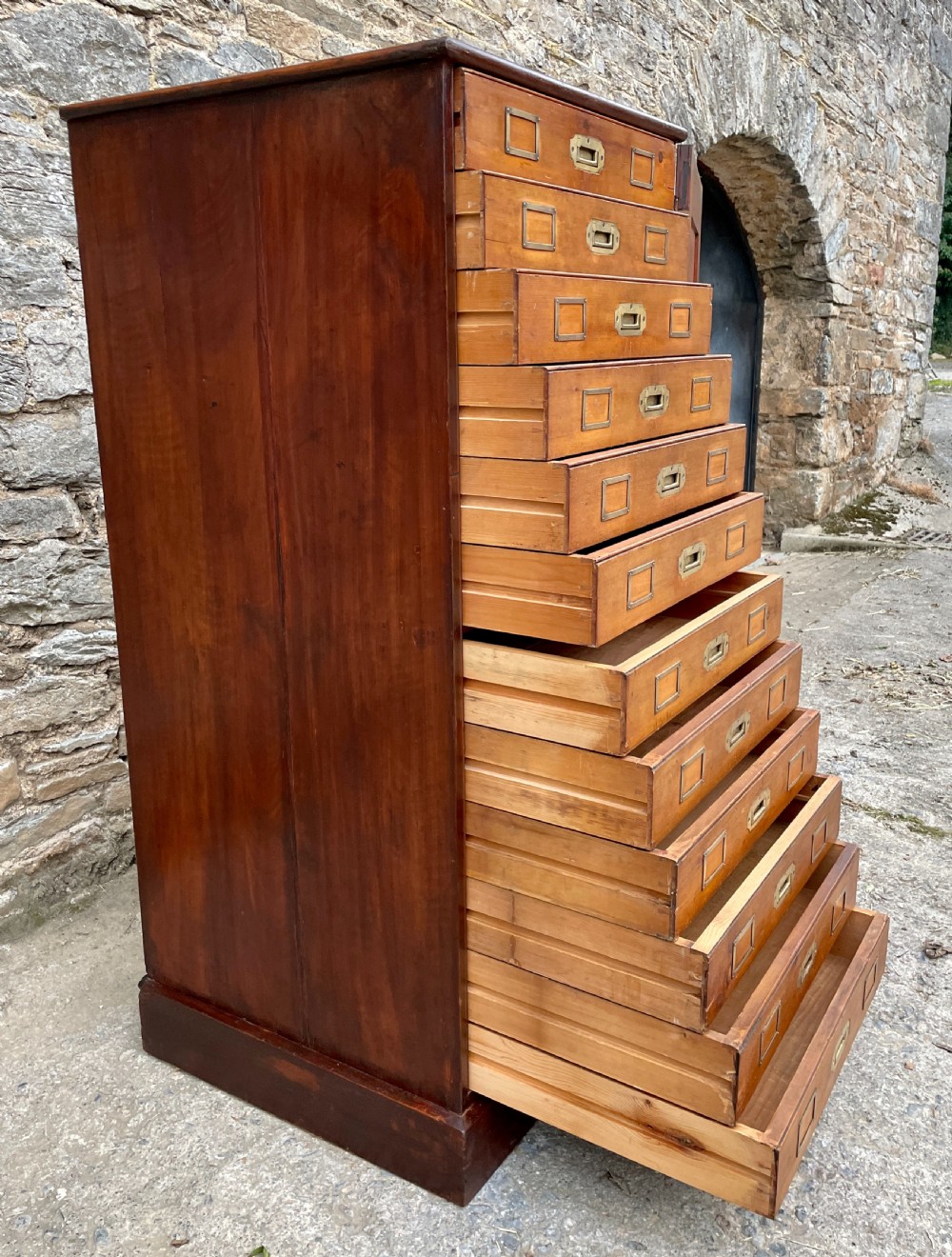 Victorian 12 Drawer Museum Specimen Cabinet View VII